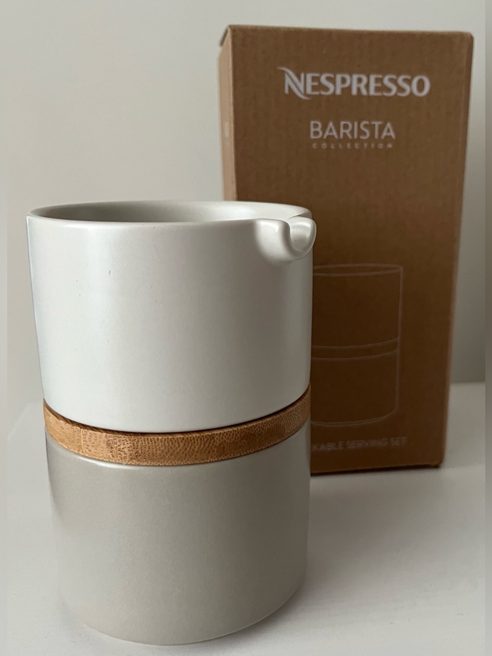 Brand new - Nespresso stackable serving set